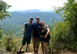 Sarge, Israel, Abby, and her puppy Prairie at Clawhammer's summit