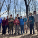 Bailey Mountain hike group smiling and waving