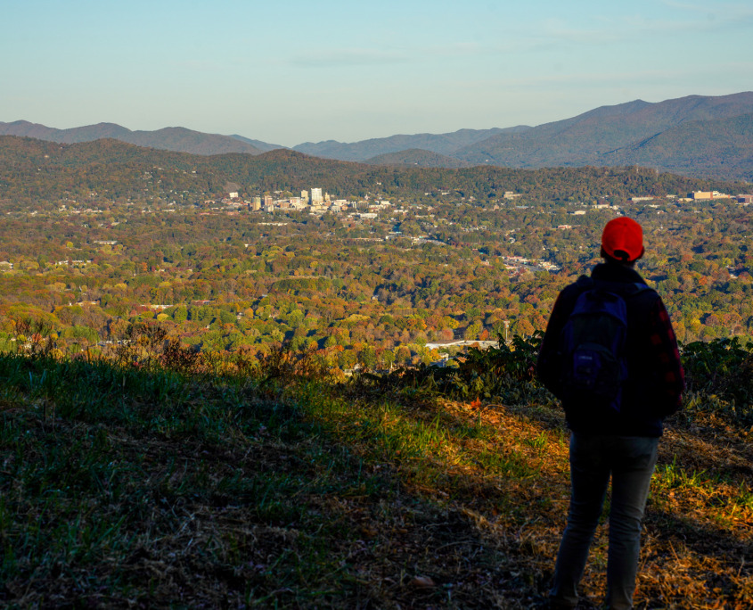 View of downtown Asheville from Deaverview Mountain