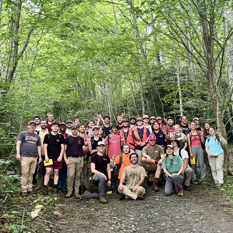 NC State Students at South Yellow Mountain Preserve
