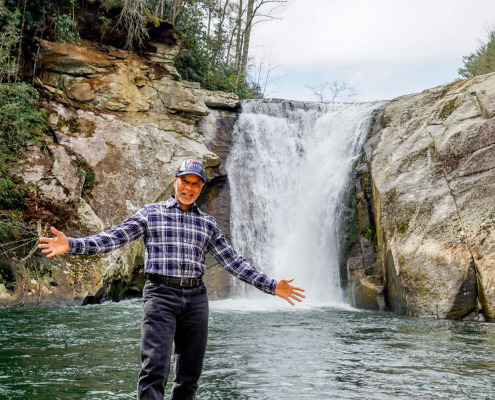 Pender at Elk River falls